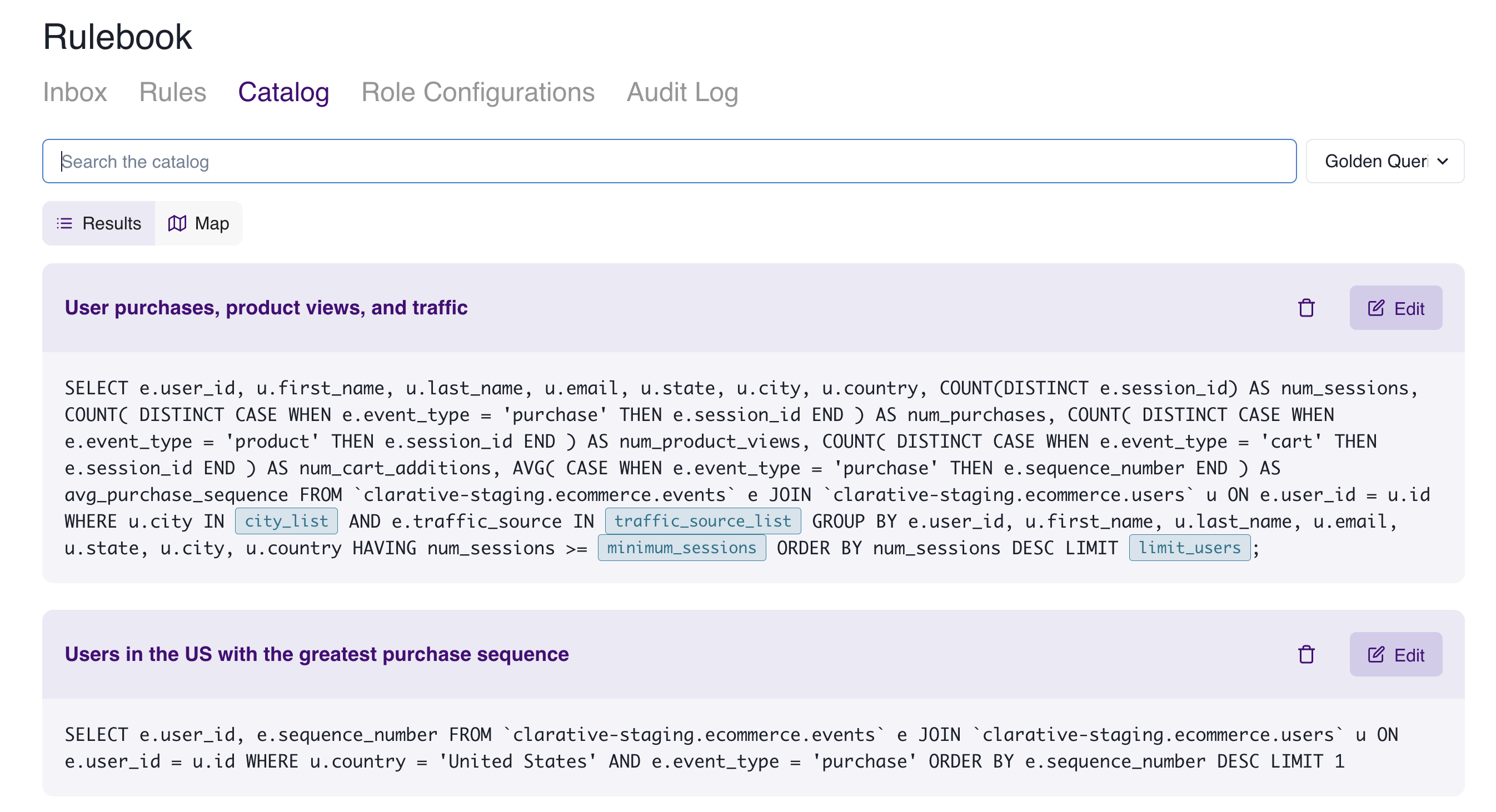 Catalog View