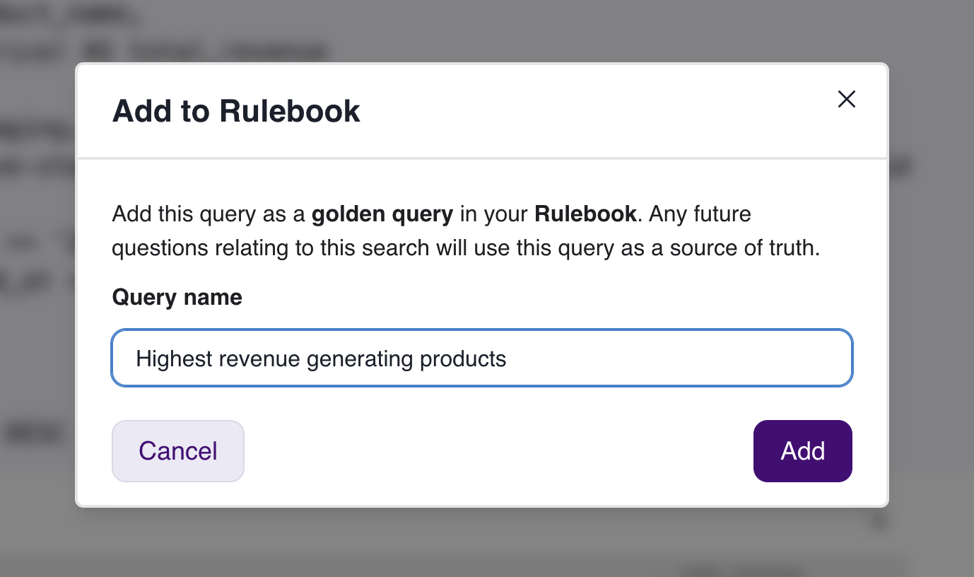 Name Golden Query